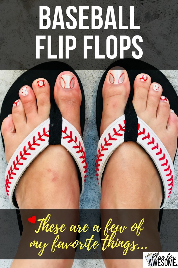 Baseball flip flops womens online