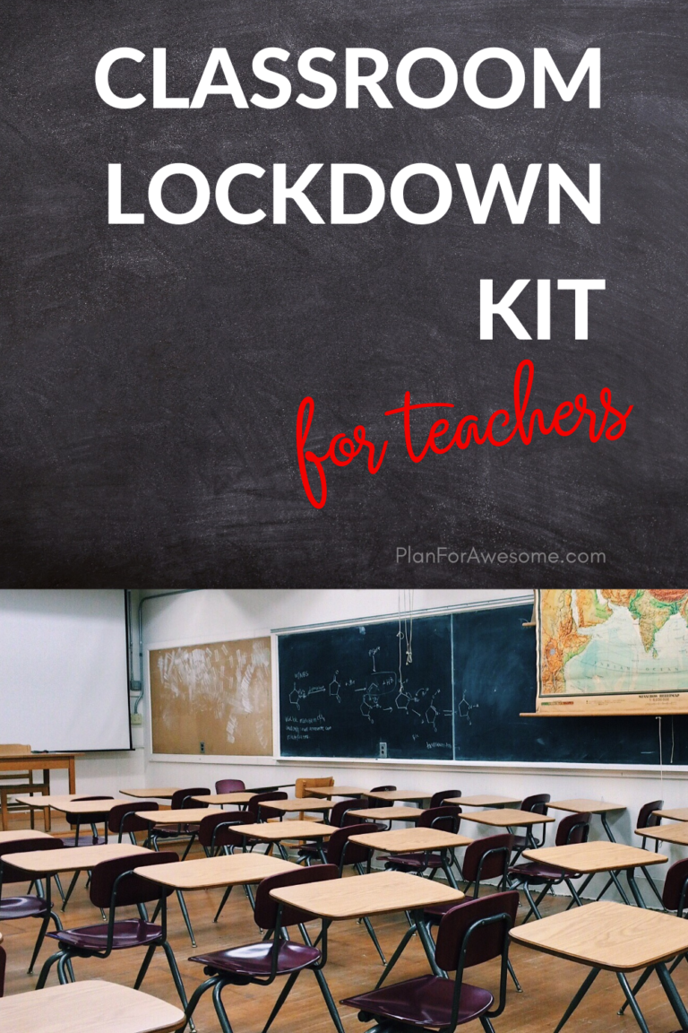 Classroom Lockdown Kit for Teachers - keep students and teachers safe and comfortable during a lockdown scenario with these few essential items