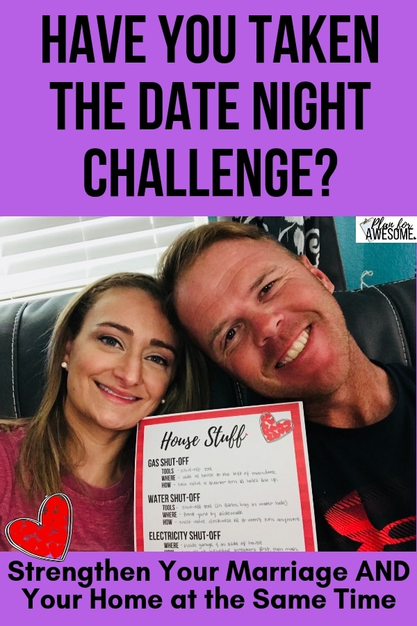 Have you taken the date night Challenge? Strengthen Your Marriage AND Your Home at the Same Time - PlanForAwesome