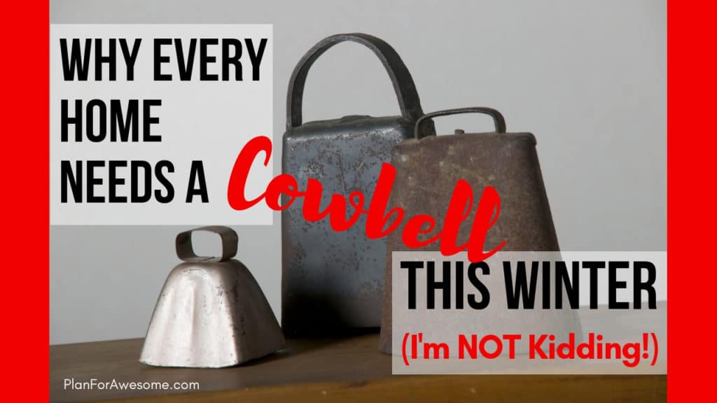 Why Every Home Needs a Cowbell This Winter (I'm Not Kidding!) - Sick kid remedies, what to do when a kid gets the flu, tending to your sick child - PlanForAwesome