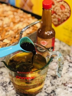 The Yummiest Homemade Non-Sugary Snack for the Holidays - this homemade Chex mix is A-MAZ-ING and SO EASY!!!! Dump all the boxes in, throw in the seasoning, stir it up, and bake. LOVE THIS STUFF! -PlanForAwesome