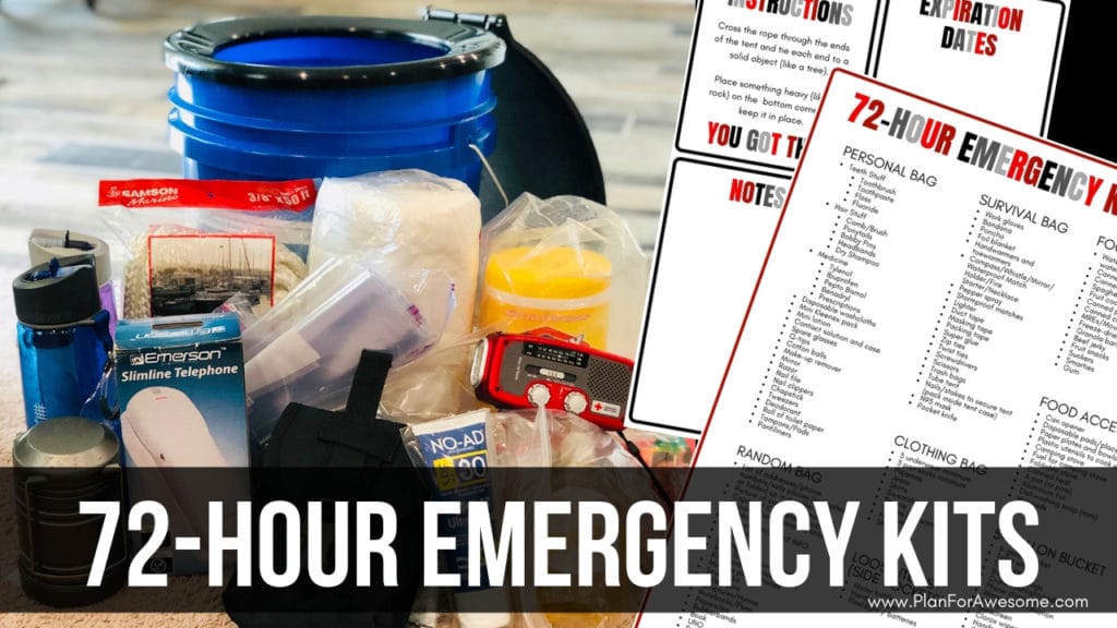 72-Hour Emergency Kits For Beginners - A Step-by-Step Guide - PART 2 - This is such an awesome post for putting together 72-hour emergency kits for adults! There's even a free printable checklist, expiration date tracker, and explanations of everything.