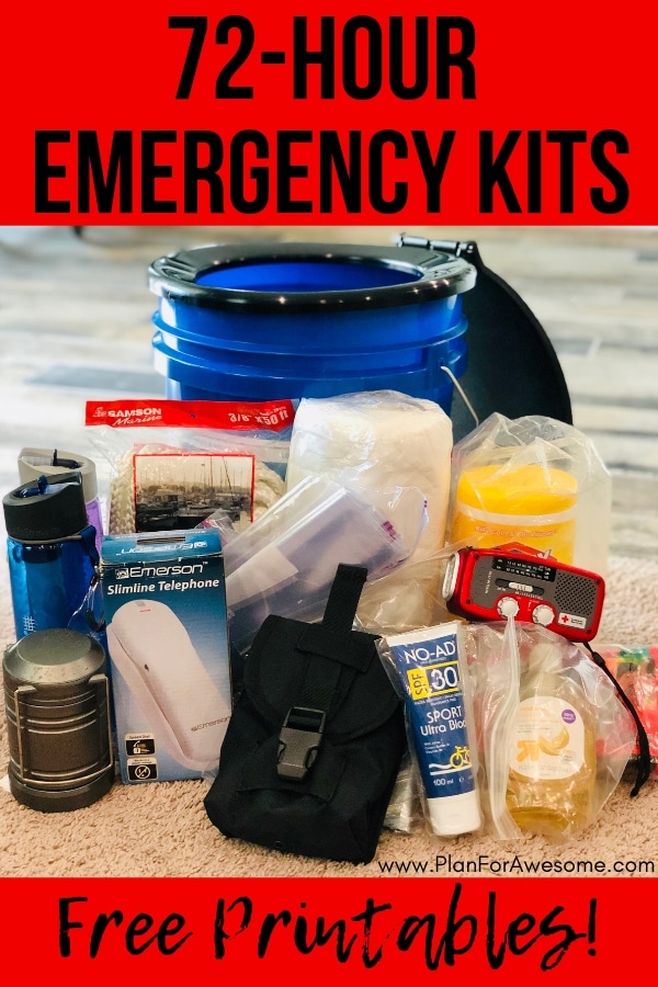 72-Hour Emergency Kits For Beginners -  A Step-by-Step Guide - PART 2 - This is such an awesome post for putting together 72-hour emergency kits for adults!  There's even a free printable checklist, expiration date tracker, and explanations of everything.