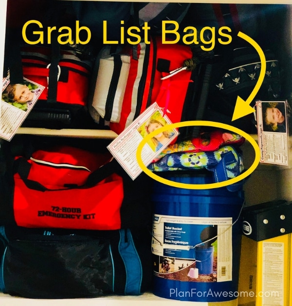 72-Hour Emergency Kits for Beginners - GRAB LIST! A Grab List is an essential part of a 72-Hour Emergency Kit...things that aren't realistic to have packed and ready to go, but are extremely important. Don't wait until you are in the moment to think through what you should take! -PlanForAwesome