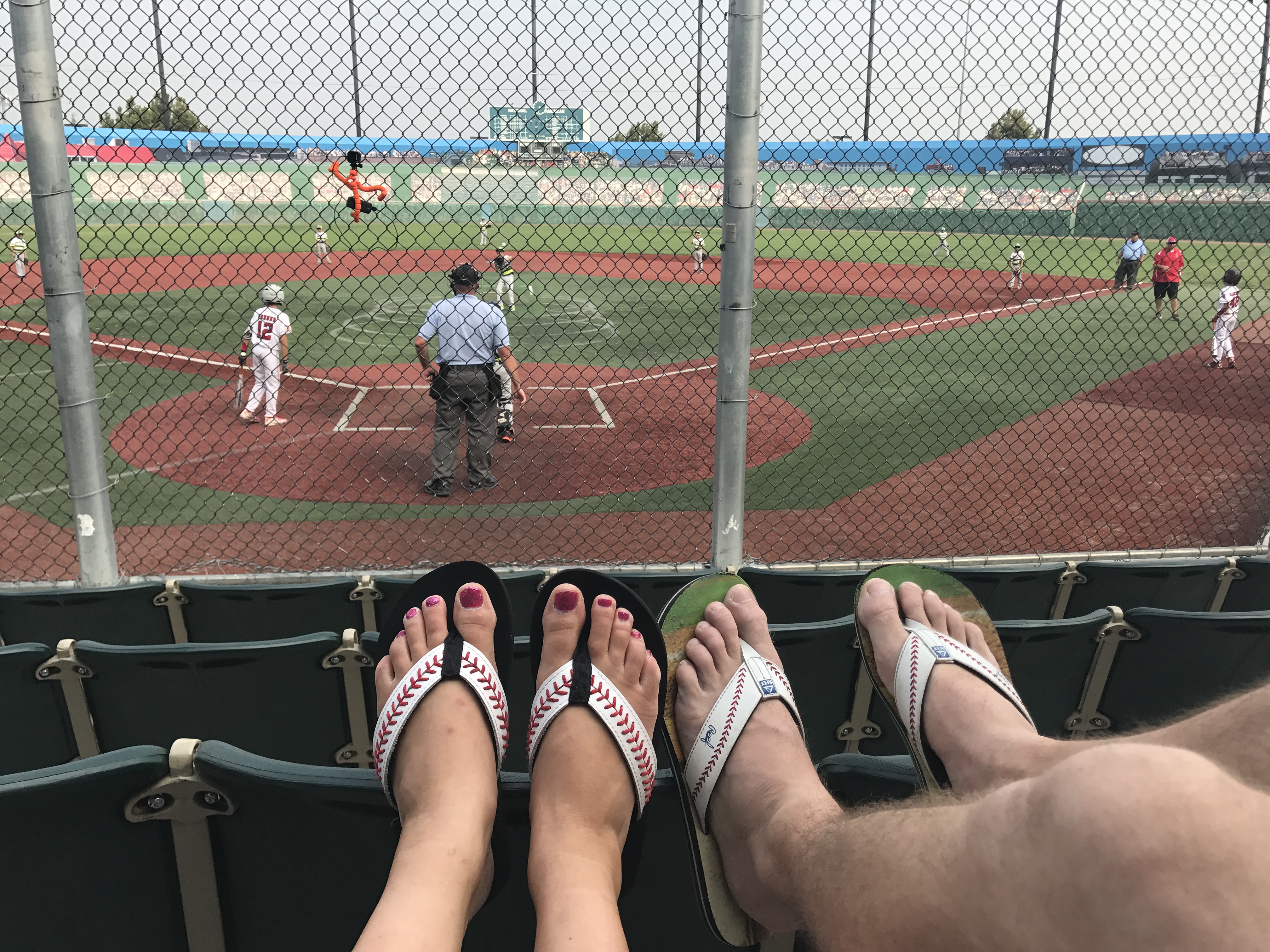 Baseball Flip Flops -Love these baseball flip flops! I wear them All. The. Time. They are comfy and adorable- I have gotten more compliments on these sandals than any other item of clothing I've ever owned! PlanForAwesome