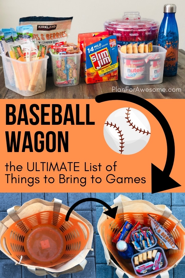 Baseball Wagon: The Ultimate List of Things to Bring to Little League Baseball Games- This is the BEST, most comprehensive list I have seen for what to bring to be prepared for baseball game days. This girl covers EVERYTHING.  She even has a cute, organized, and free printable checklist!