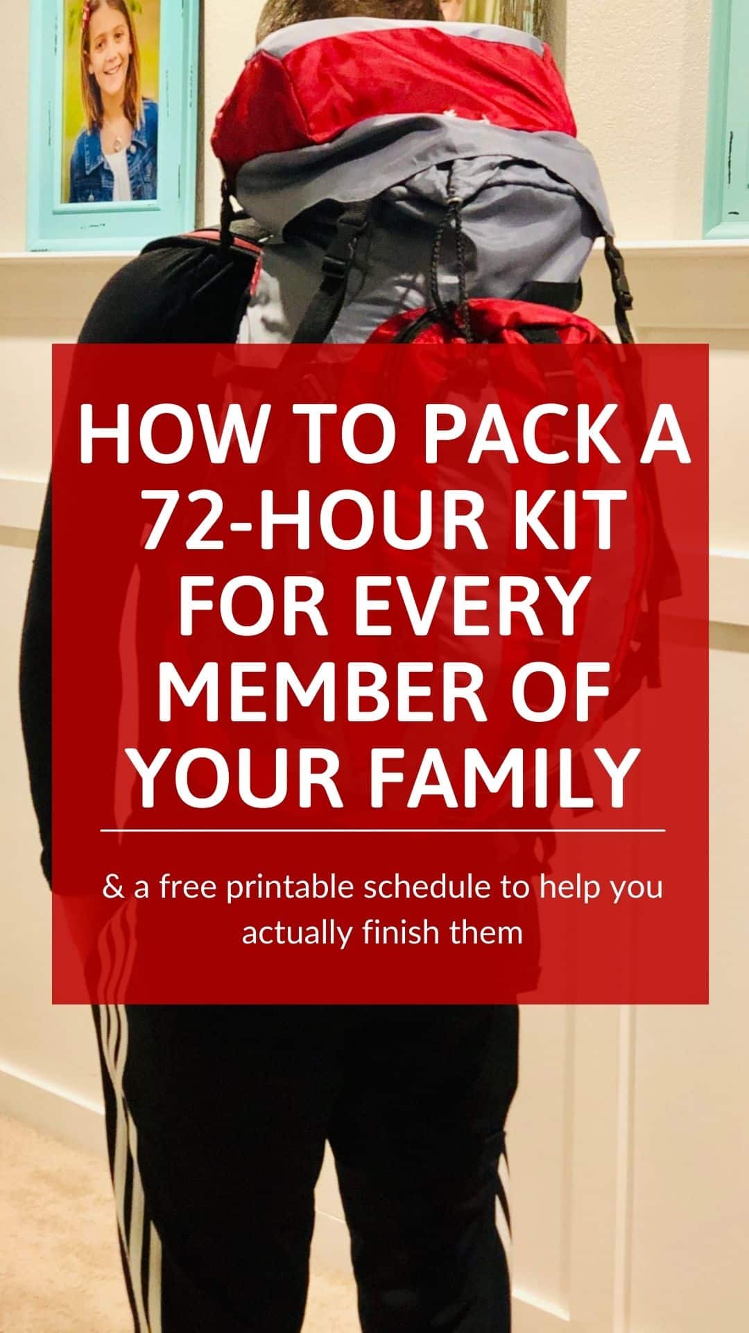 Simple 72hour kit printable schedule to help you actually finish