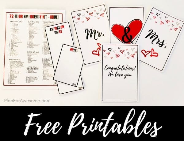 Adorable free printable wedding gift tags - Mr. & Mrs.!