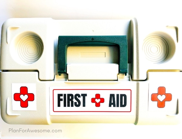 DIY First Aid Kit for Families with a Free Printable List - Plan for