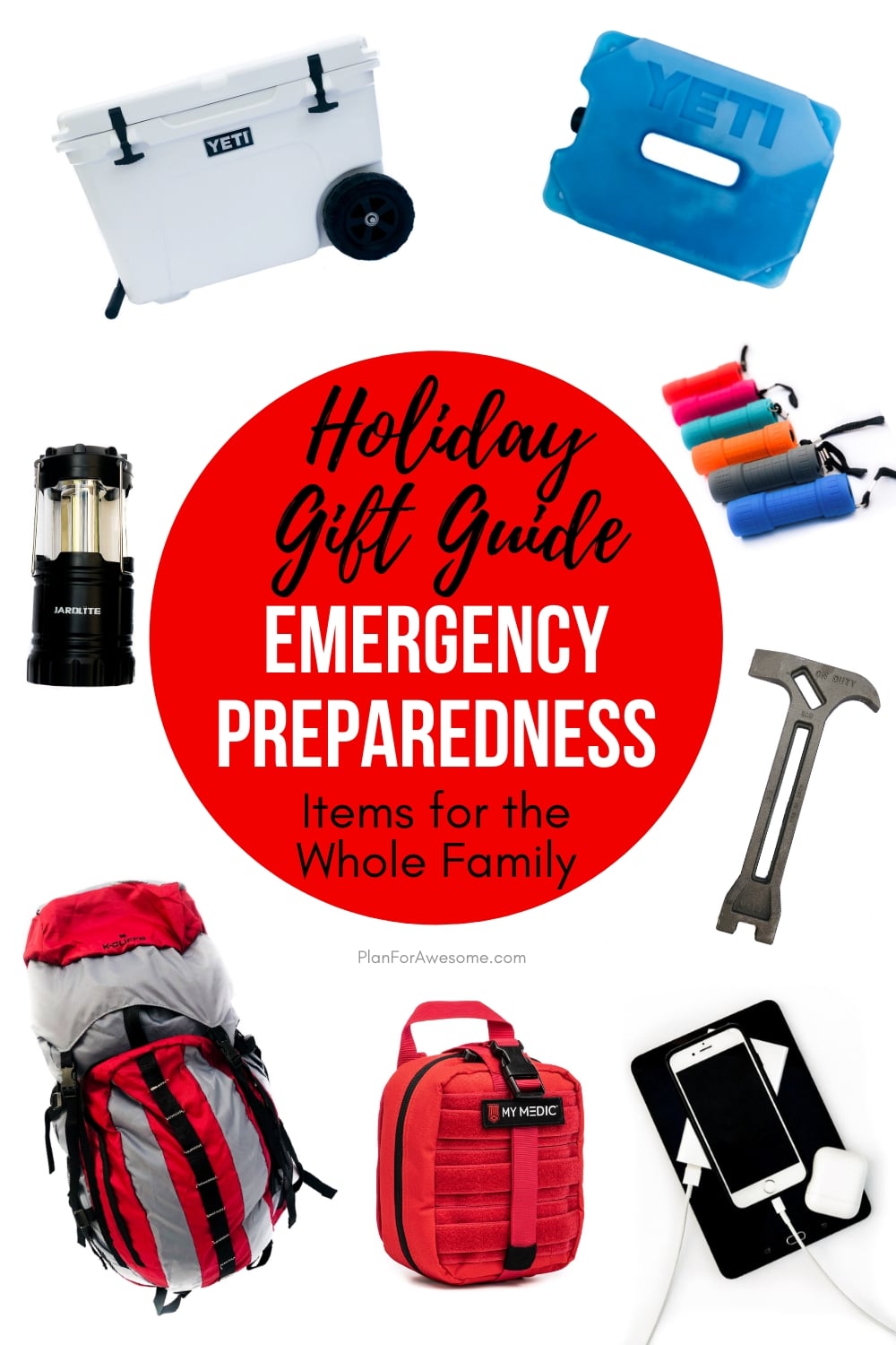 Awesome list of emergency preparedness gift ideas!  I love the idea of gifting something useful like this to my family.  This girl even has some good ideas for little kids that would still be fun and exciting to get as gifts but that can help your family get prepared for emergencies! #holidaygiftguide #christmasgiftideas