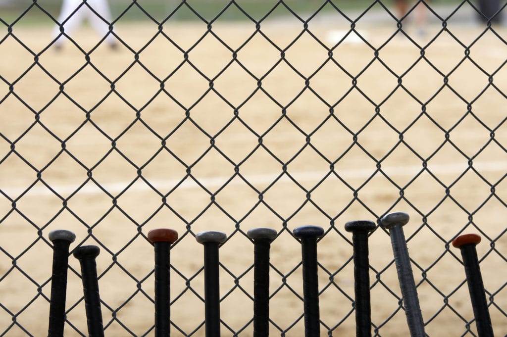 Bats at a Little League field - #littleleaguemom #baseballmomtips #baseballmom