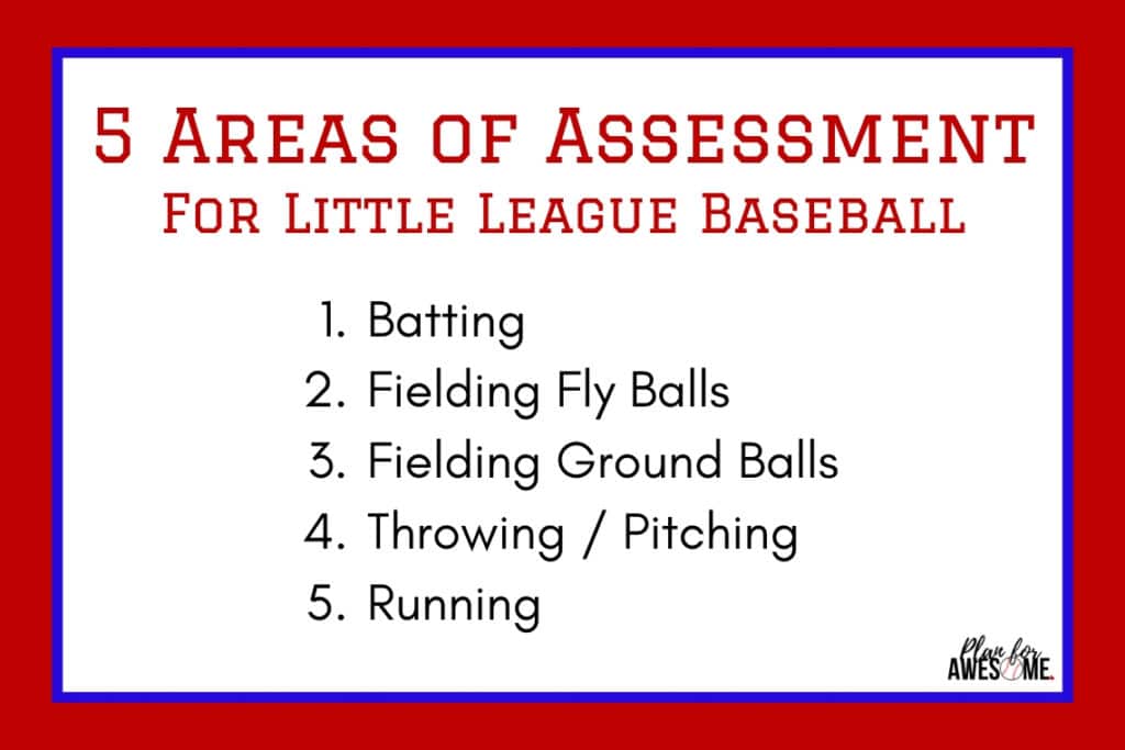 5 Areas of Assessment for Little League Baseball #baseballmom #littleleaguemom