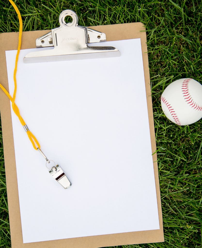 Picture of a Coach's Clipboard #baseballmom #littleleaguemom