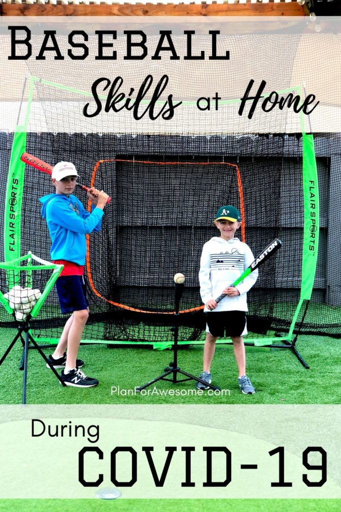 Awesome Ideas to Work on Baseball Skills at Home Amid COVID-19 - These are our favorite pieces of baseball equipment for our backyard and the best part is that the kids can do it by themselves!   #littleleaguemom #baseballpracticeathome