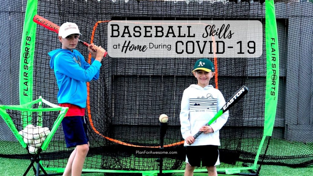 3 Awesome Ideas to Work on Baseball Skills at Home Amid COVID-19 - These are our favorite pieces of baseball equipment for our backyard and the best part is that the kids can do it by themselves! #littleleaguemom #baseballpracticeathome