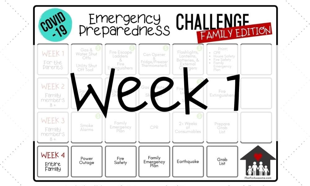 Family Emergency Preparedness Challenge Week 1