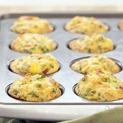 Thrive Life scrambled egg mix made into muffins.