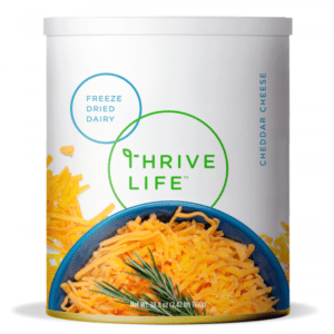 Thrive Life shredded cheese family can