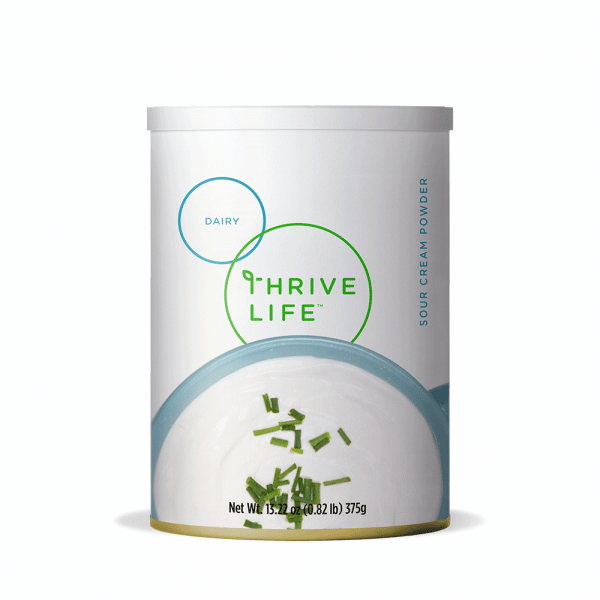 Thrive Life sour cream powder pantry can