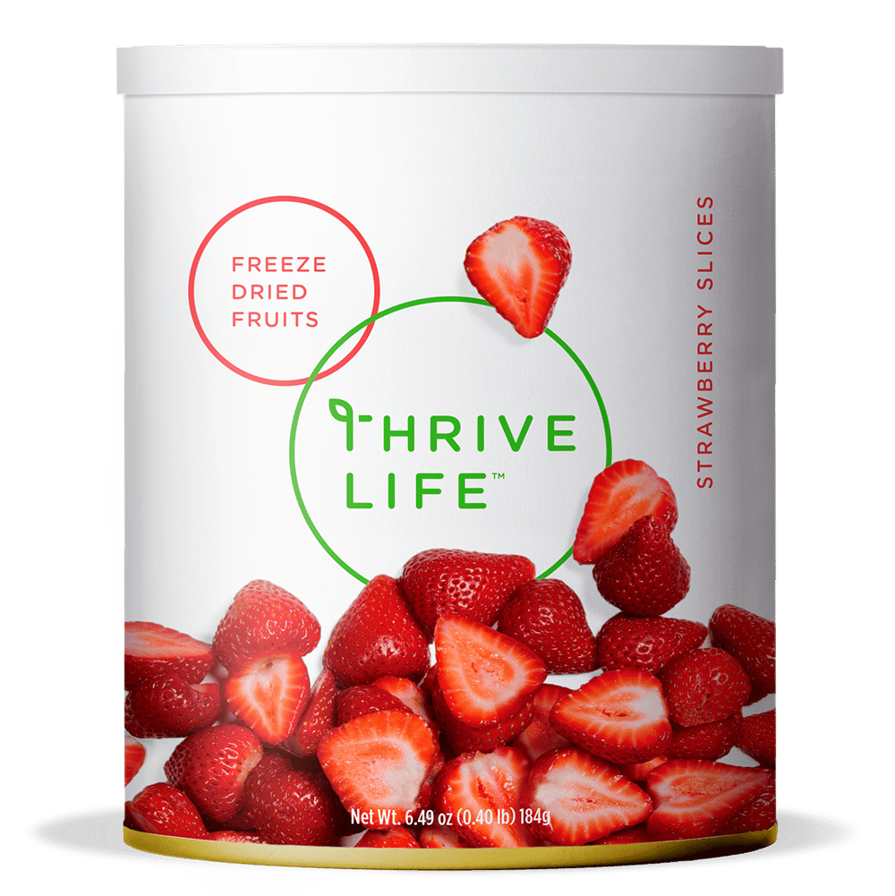 Thrive Life strawberry slices family can