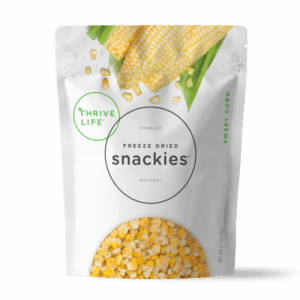 Thrive Life sweet corn Snackies pouch