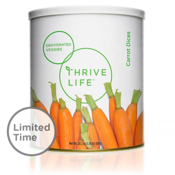 thrive life family size carrot dices.