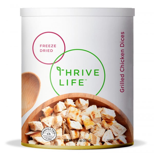 grilled chicken dices family can from thrive life