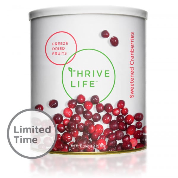 thrive life family can sweetened cranberries
