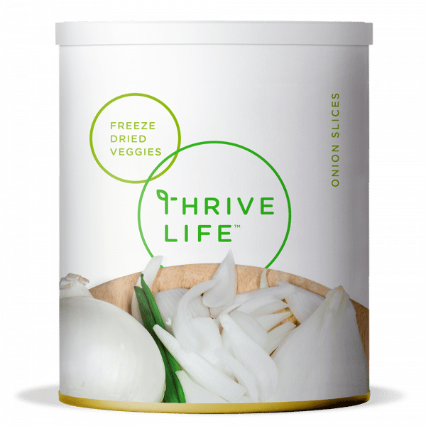 thrive life family can onion slices.
