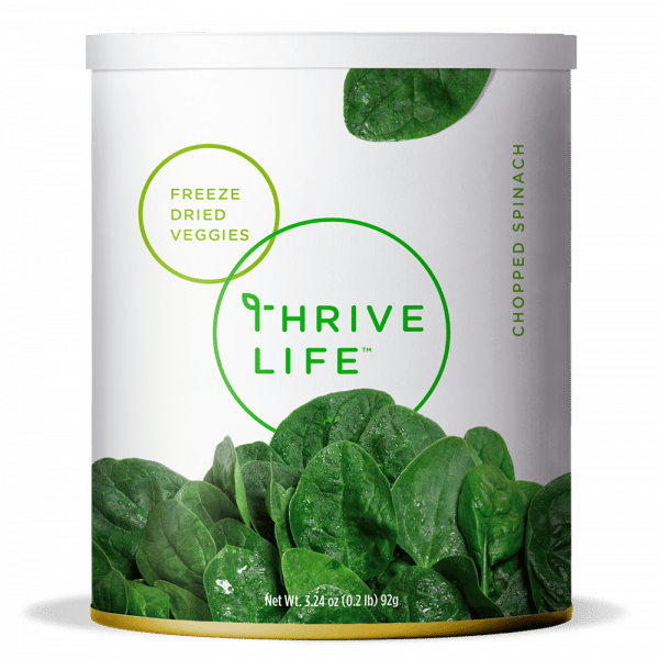 thrive life family can chopped spinach