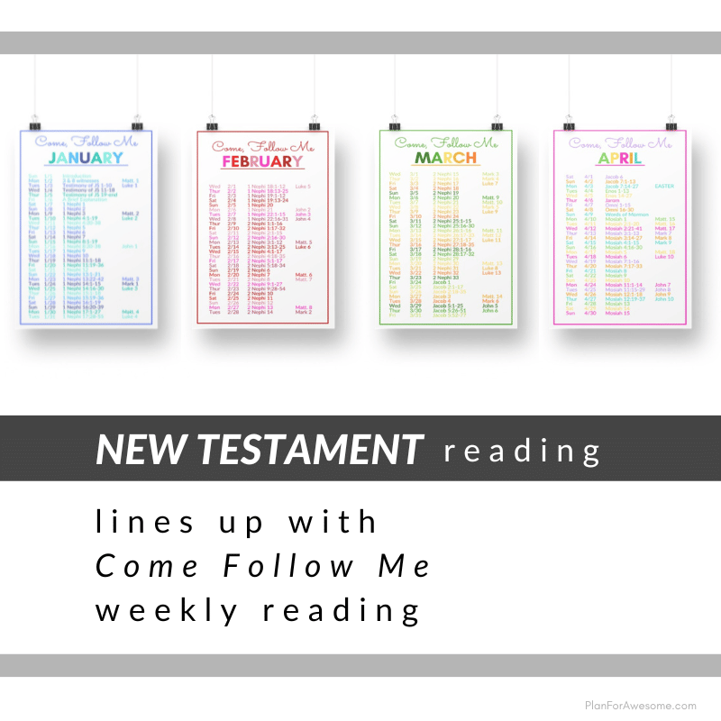 Printable Weekly New Testament Reading Schedule - 2023 Come Follow Me