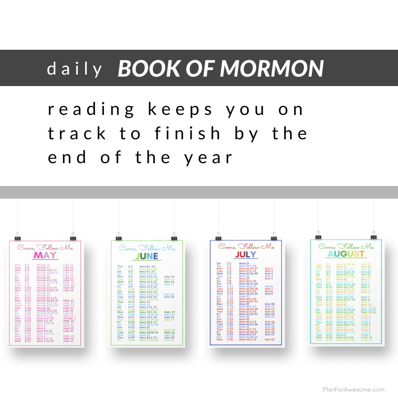 Printable Book of Mormon Daily Reading Schedule - 2023 Combined with Come Follow Me Reading