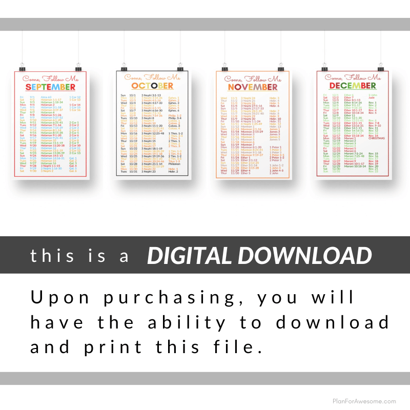 Printable Daily Reading Schedule For 2023 Come Follow Me For The New 