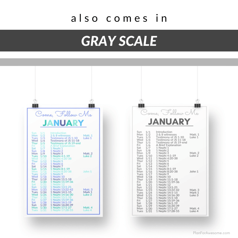 Printable Come Follow Me 2023 Daily Reading Schedule