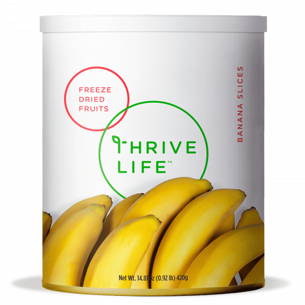 #10 can banana slices from Thrive Life.