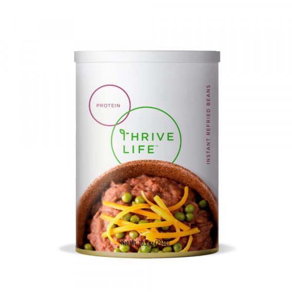 thrive life instant refried beans pantry can