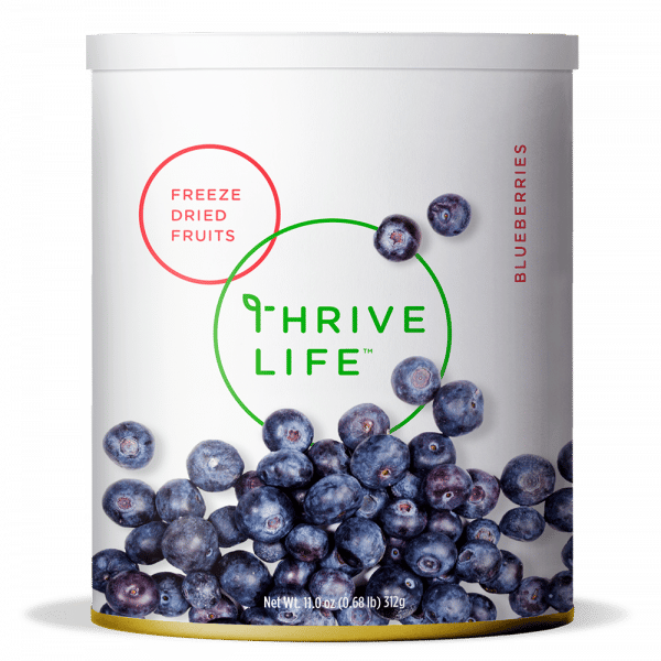 Thrive Life family can freeze dried blueberries