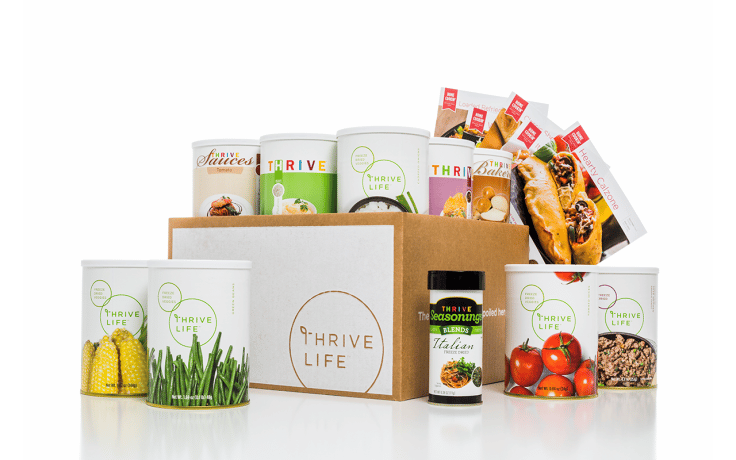 box of thrive life food storage