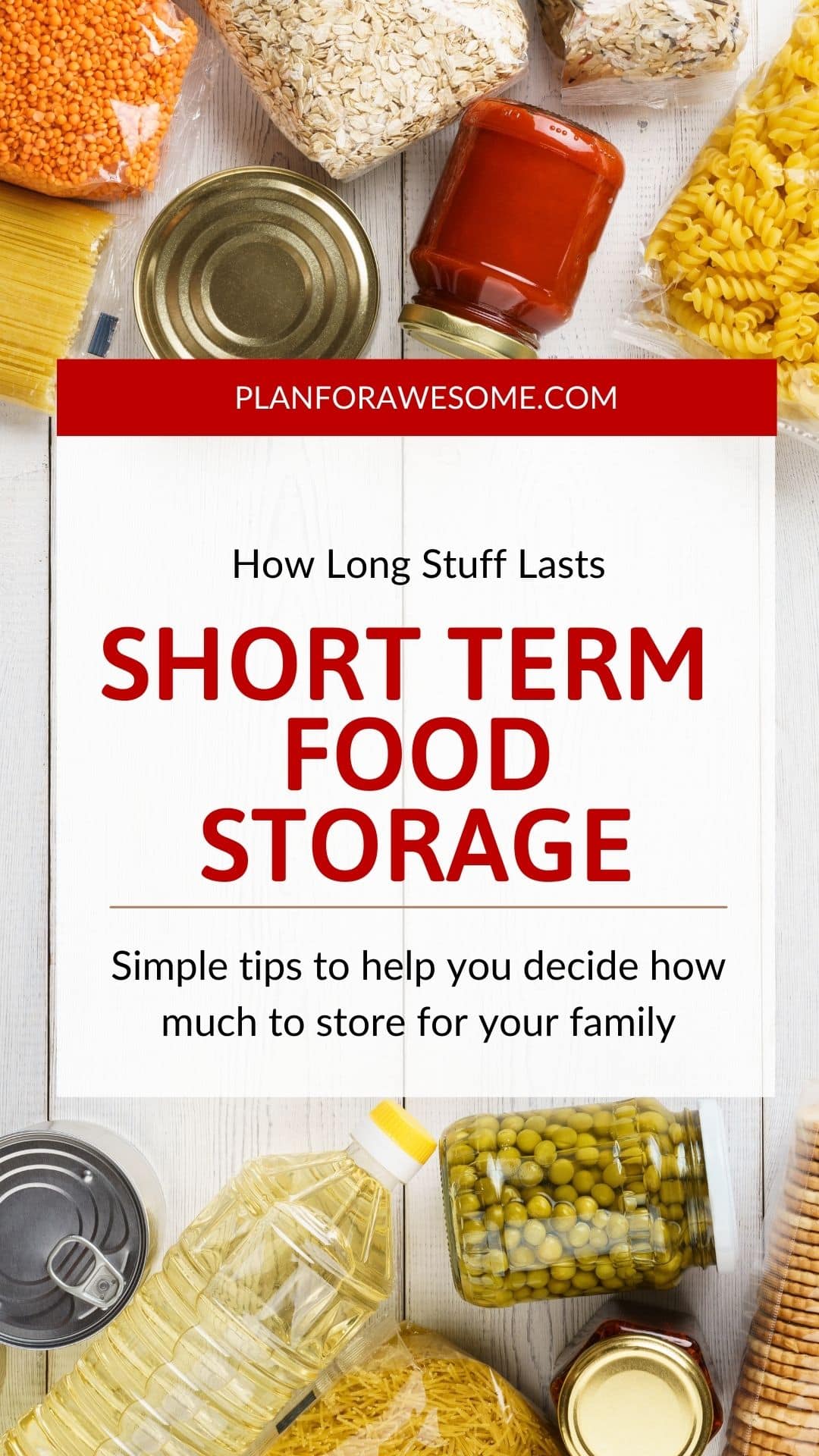 Short-Term Food Storage Basics: Part 2 - How Much Food do You Use?
