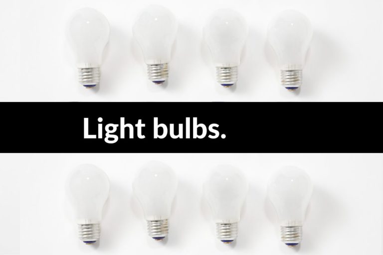 non food storage light bulbs