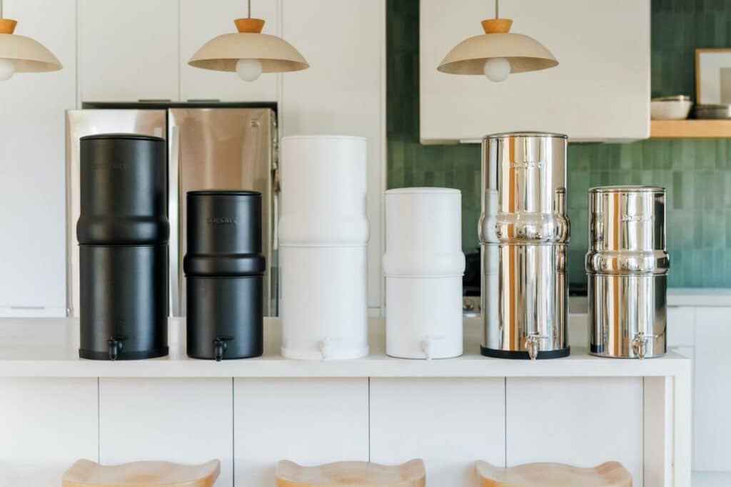 lineup of boroux water filter options.