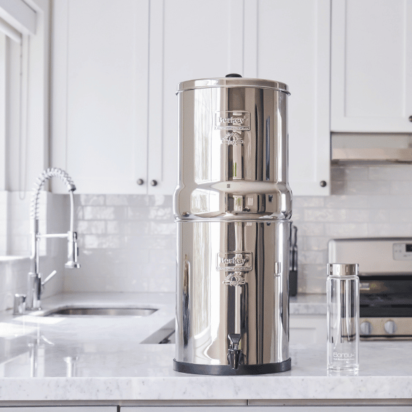 Crown Berkey Water Filtration System sitting on a counter