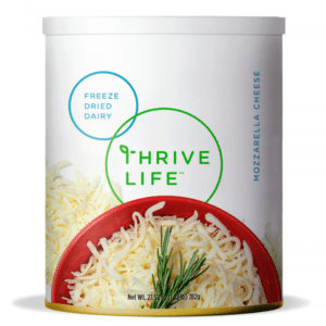 #10 can thrive life mozzarella cheese.