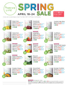 thrive life 2023 spring sale items