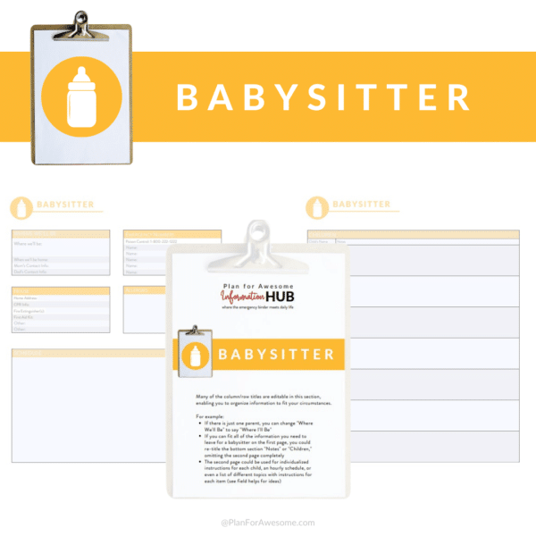 pages of info every babysitter should know.