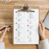checklist of information included in each section of info hub