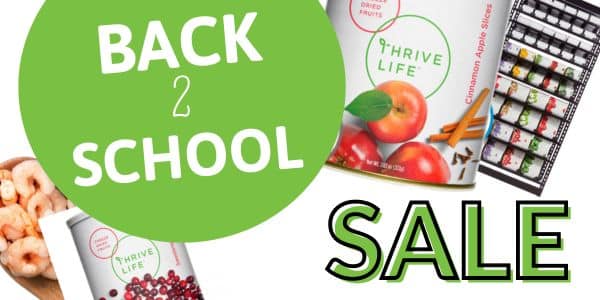 collage of options from back to school 2023 thrive life sale