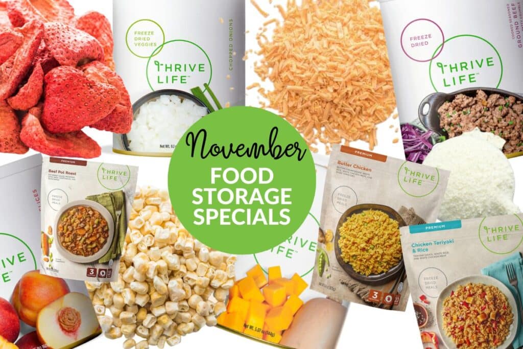 November thrive life specials collage.