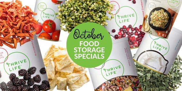collage of thrive life october specials.