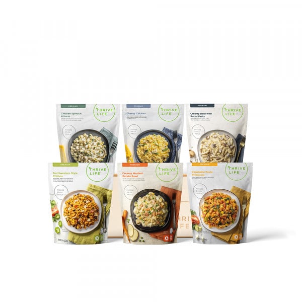 Thrive Life meal variety packs.